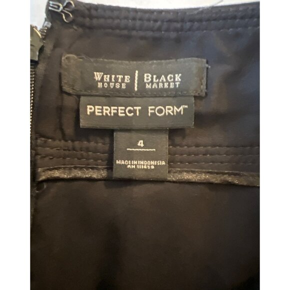 White House Black Market Black Skirt Size 4 Perfect Form Stretch Waist 30" Lengt - Picture 3 of 4